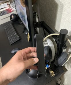 WALI Single Monitor Mount, Single Monitor Arm Desk Mount,Desk Monitor Stand, Holds Screen Up to 27inch, 22lbs, Adjustable Mount with C-CLAMP Designed for Home Office Application(M001), Black 16 inch Tall 39 B102jV8658S