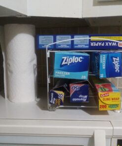 DecoBros Kitchen Wrap Organizer Rack,White (Small/Standard, 2-1/2" Box) White 24 B1079i6j02S