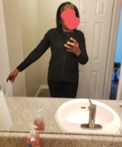 Hanes Women’s Slub Knit Hoodie, Women’s Zip-Front Hoodie, Women’s Cotton Jersey Hoodie, Knit Cotton Jacket Large Black 17 B10yaTMiS3S