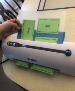 Scotch Brand PRO TL906 Thermal Laminator, 1 Laminating Machine, White/Blue, Laminate Holiday Crafts and Photos, For Holiday or School Supplies, 9 in. 25 B11aT9l 5xS 1