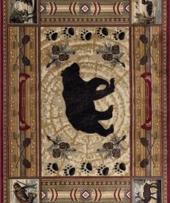 Universal Rugs Black Bear Area Rug, 5'3'' x 7'3'', Brown 5 ft 3 in x 7 ft 3 in 13 B11yzgqp9S