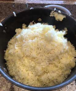 RSVP International (SPUD) Potato Ricer, White/Green | Mash Potatoes, Fruits, Vegetables & More | Includes Medium & Coarse Plates | Pot Resting Extension | Dishwasher Safe 29 B12Fs1zAgbS