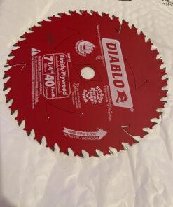 Freud D0740A Diablo 7-1/4 40 Tooth ATB Finishing Saw Blade with 5/8-Inch Arbor, Diamond Knockout, and PermaShield Coating Portable 9 B12nVpyN5S