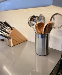 Folkulture Wooden Spoons for Cooking Set for Kitchen, Non Stick Cookware Tools or Utensils Includes Wooden Spoon, Spatula, Fork, Slotted Turner, Corner Spoon, Set of 5, 12 Inch, Acacia Wood (White) White 33 B12xjbBC2dS