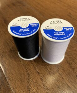 2-Pack - BLACK & WHITE - Coats & Clark Dual Duty All-Purpose Thread - One 400 Yard Spool each of BLACK & White 11 B13Y ieBYCS