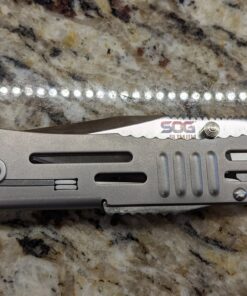 SOG SlimJim Folding Pocket Knife- SOG Assisted Technology w/ Tactile Bumps and Cutout Aid, Reversible Carry Clip, AUS-8 Stainless Steel Body (SJ31-CP), One Size, Hardcase Black 21 B13Zto8EojS