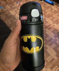THERMOS FUNTAINER 12 Ounce Stainless Steel Kids Bottle, Batman Assorted 15 B13dwxbA7iS