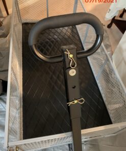 Gorilla Carts GOR1001-COM Steel Utility Cart, Heavy-Duty Convertible 2-in-1 Handle and Removable Sides, 7 cu ft, 1000 lb, Capacity, Gray, 1 pack 84 B14RxMTv54S