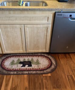 Cozy Cabin CC5275 Birch Bear Non Skid Rug 19"x31" Wedge Brown 19 in x 31 in 30 B14lgOr2rxS