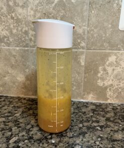 Whiskware Tritan Plastic BlenderBall Whisk Leak Proof Salad Shaker Bottle for Fresh, Homemade Dressings, 2.5 Cups, White 17 B166CcjVCiS