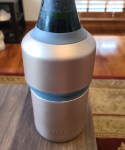 Huski Wine Chiller | Award Winning Iceless Design | Keeps Wine Cold up to 6 Hours | Wine Accessory | Next Generation Ice Bucket | Fits Some Champagne Bottles | Perfect Gift for Wine Lovers (Champagne) Matte Champagne 33 B16Iz P2CsS