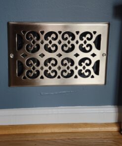 Decor Grates SP610W-NKL Scroll Steel Plated Wall/Ceiling Register, 6 x 10-Inch, 6 x 10 Inch, Brushed Nickel 16 B16Skcvu1CS