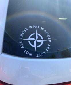LOTR Not All Those Who Wander are Lost Sticker Decal Notebook Car Laptop 5" x 5" (White) 26 B16pOcGnZRS