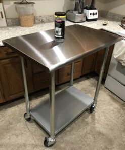 GRIDMANN 4 inch Caster Wheel Set for Commercial Kitchen Prep Tables, 2 Wheels with Brakes, 2 Without Brakes 14 B16zYJ29Z6S