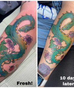 Tattoo Goo Original Travel Size Tattoo After Care, Natural Tattoo Balm with Beeswax and Cocoa Butter, Soothing Tattoo Ointment and Brightening Care, .32 oz; Packaging may vary 32 B179rvPLIYS