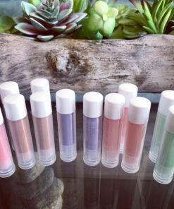 Vivaplex 50, Clear, Empty, 5.5 ml Lip Balm Tubes with White Caps 30 B17OxZgS4FS