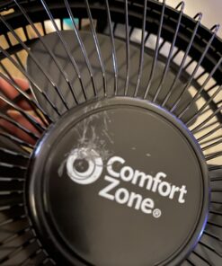 Comfort Zone 6 INCH - 2 Speed - Adjustable Tilt, Whisper Quiet Operation Clip-On-Fan with 5.5 Foot Cord and Steel Safety Grill, Black 33 B18pgX6 4FS