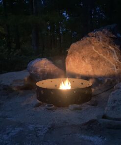 Sunnydaze Big Sky 36-Inch Fire Ring - Heavy-Duty 0.6mm Thick Steel Metal Rim - for Patio and Backyard Use 30 B194dYvHRyS