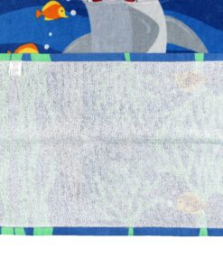 PERYOUN Child 100% Cotton Hooded Towel 24 x 48 inches (BlueShark) Blue 16 B19MIgQOnGS