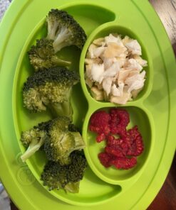 ezpz Mini Mat (Lime) - 100% Silicone Suction Plate with Built-in Placemat for Infants + Toddlers - First Foods + Self-Feeding - Comes with a Reusable Travel Bag - 6 Months+ Lime 31 B1AKaxIQniS