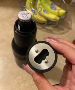 Asobu Frosty Beer Holder 2 Go Vacuum Insulated Double Walled Stainless Steel Beer Can and Bottle Cooler with Beer Opener Eco Friendly and Bpa Free (black) Black 37 B1AhBNbTZJS