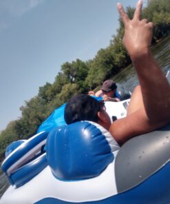 Intex River Run II Model 58837EP 18 Gauge Lightweight Durable Water Tube Float Raft Lounger with Built in Cooler and Cup Holder 2 Pack 27 B1BCfKiTuZS