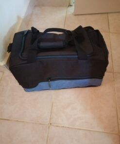 MarsBro Water Resistant Sports Gym Travel Weekender Duffel Bag with Shoe Compartment Black/Blue 16 B1BH79OclS