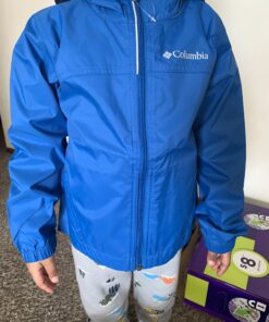 Columbia Boys' Glennaker Rain Jacket Medium Black 17 B1BtpT6xCVS