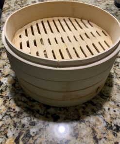 Helen’s Asian Kitchen Bamboo Food Steamer with Lid, 10-Inch Natural Bamboo 21 B1CoRbovwTS