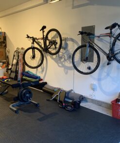 PHUNAYA Bike Hanger Wall Mount Bike Hook Horizontal Foldable Bicycle Holder Garage Bike Storage Bicycle Hoist Heavy Duty Screws (2 pack) Classic 2pack 31 B1CpzmzTHgS