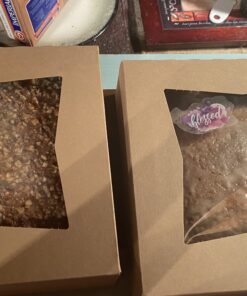 MT Products Kraft Pie Boxes with Window - Size of 9" x 9" x 2.5" - (15 Pieces) Pastry Boxes - Auto Pop-Up Bakery Boxes with Window - Keep Donuts, Cookies, Muffins Safe - Made in the USA 27 B1DqWOq 1jS