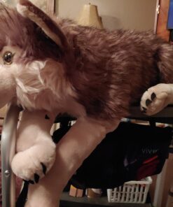 Wild Republic Jumbo Wolf Plush, Giant Stuffed Animal, Plush Toy, Gifts for Kids, 30 Inches Single 39 B1E8ZA7h9uS