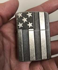 Zippo American Flag Lighters High Polish Chrome Space Design 55 B1EE3wqyrwS