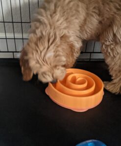 Outward Hound Fun Feeder Slo Bowl, Slow Feeder Dog Bowl, Medium/Mini, Orange 28 B1EVxTPJPdS