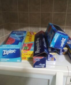 DecoBros Kitchen Wrap Organizer Rack,White (Small/Standard, 2-1/2" Box) White 25 B1EkYuwggzS