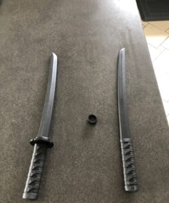 BladesUSA 1803PP Martial Arts Polypropylene Ninja Sword Training Equipment – 24-inches Overall, Self Defense, Training, Safe, Easy, Fun, Cosplay, Martial Arts,Black 10 B1EyGMYzmKS