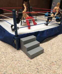 Alternative view of Silver Wrestling Ring Stairs for Wrestling Action Figure Rings