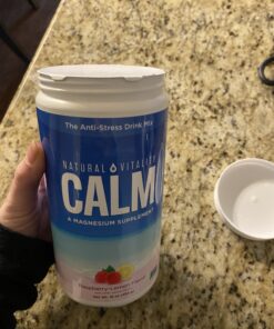 Natural Vitality Calm, Magnesium Citrate Supplement, Anti-Stress Drink Mix Powder - Gluten Free, Vegan, & Non-GMO, Raspberry Lemon, 16 oz 16 Ounce (Pack of 1) 70 B1FtxMjV8HS