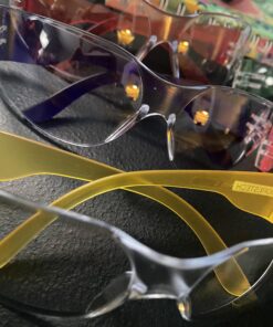 JORESTECH Eyewear Protective Safety Glasses, Polycarbonate Impact Resistant Lens Pack of 12 (Multi-Colors) Pink, Red, Yellow, Orange, Purple, Green 20 B1GrSKIY4bS