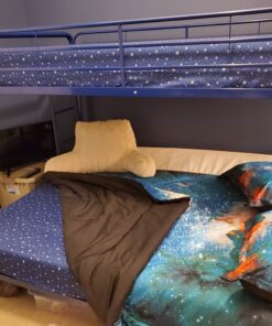 Amazon Basics Kid's Soft Easy-Wash Lightweight Microfiber 3-Piece Sheet Set, Twin, Navy Galaxy 19 B1Gs2JroZzS