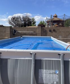 Intex 18ft X 9ft X 52in Ultra Frame Rectangular Pool Set with Sand Filter Pump, Ladder, Ground Cloth & Pool Cover 18 ft x 9 ft x 52 in 47 B1HSHTh5M1S