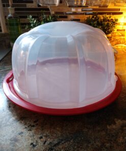 Nordic Ware Bundt Cake Keeper, Plastic, 13 in L X 12 in W X 7 in H, Red 38 B1Hza2OVnbS