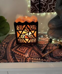 CRYSTAL DECOR Himalayan Pink Salt Lamp Basket & Dimmer Cord Bulb Star 38 B1I4wdjoLDS 1