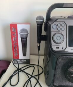 Rockville High-End Metal DJ Handheld Wired Microphone Mic w (2) Cables (RMC-XLR), Black Single 22 B1IG13WifGS