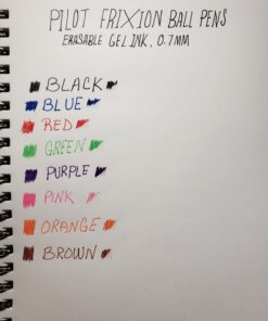 Pilot, FriXion Ball Erasable & Refillable Gel Ink Pens, Fine Point 0.7 mm, Pack of 8, Assorted Colors 8 Count (Pack of 1) 40 B1IGjHjT4nS 4