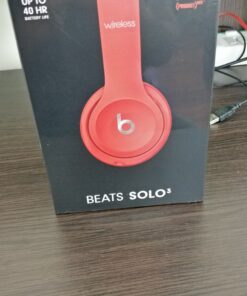 Beats Solo3 Wireless On-Ear Headphones - Apple W1 Headphone Chip, Class 1 Bluetooth, 40 Hours of Listening Time, Built-in Microphone - Red (Latest Model) Without AppleCare+ 46 B1IMWSRieNS