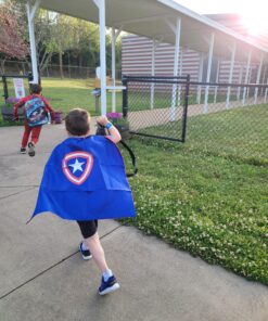 RioRand Kids Dress Up 5PCS Superhero Capes Set and Slap Bracelets for Boys Costumes Birthday Party Gifts 34 B1IdCKtgQUS