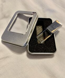 Alternative view of HOPAS New Crystal Transparent Rectangle Genuine USB Flash Drive Wedding Gift Pen Drive,Silver (32GB) 32GB