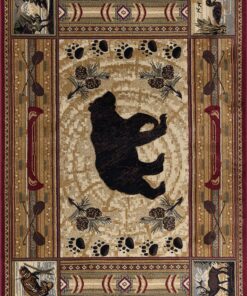 Universal Rugs Black Bear Area Rug, 5'3'' x 7'3'', Brown 5 ft 3 in x 7 ft 3 in 20 B1IvVE93amS
