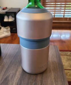 Huski Wine Chiller | Award Winning Iceless Design | Keeps Wine Cold up to 6 Hours | Wine Accessory | Next Generation Ice Bucket | Fits Some Champagne Bottles | Perfect Gift for Wine Lovers (Champagne) Matte Champagne 35 B1J0ELpQnS